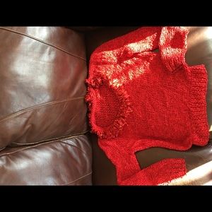 Sequined red sweater